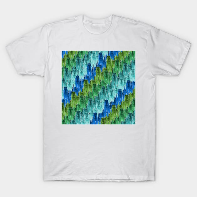 Cicada Pattern in Aqua Blue T-Shirt by ButterflyInTheAttic